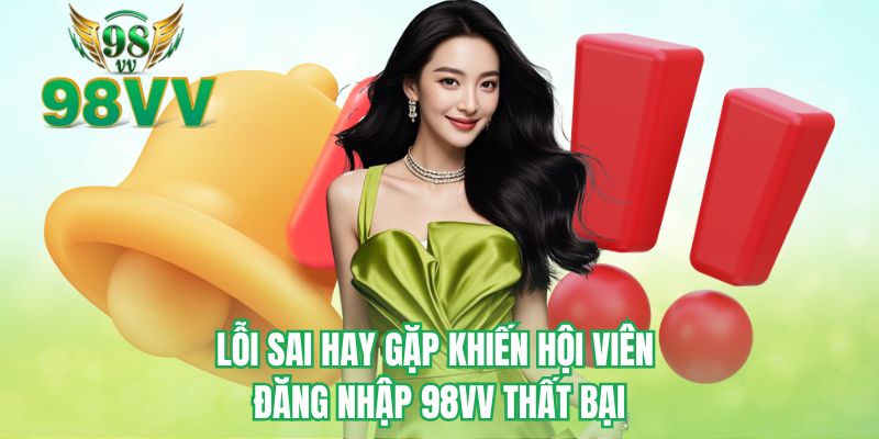 Lỗi sai hay gặp khiến hội viên đăng nhập 98VV thất bại